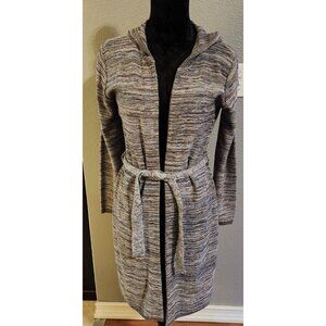 Ceny‎ Womens Cardigan Sweater Full-Length Size Medium Hooded Open-Front